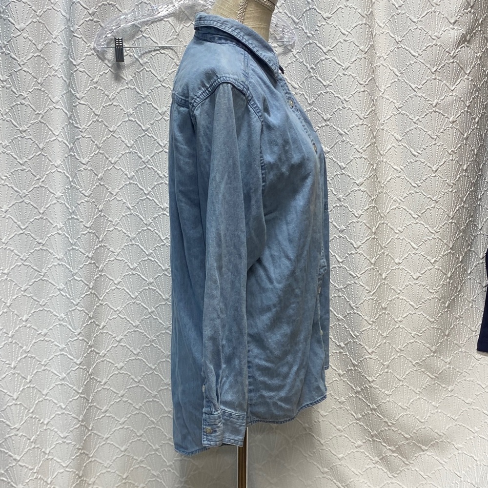 Mickey Unlimited small Denim Shirt with Mickey & Minnie kissing vintage‎ unisex - Picture 8 of 13